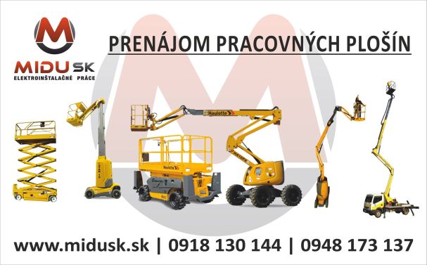 Prenájom pracovných plošín
